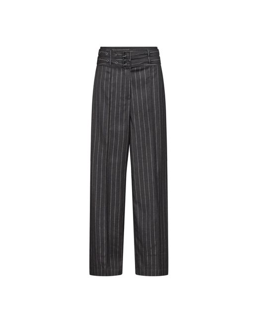 co'couture Gray Straight Trousers