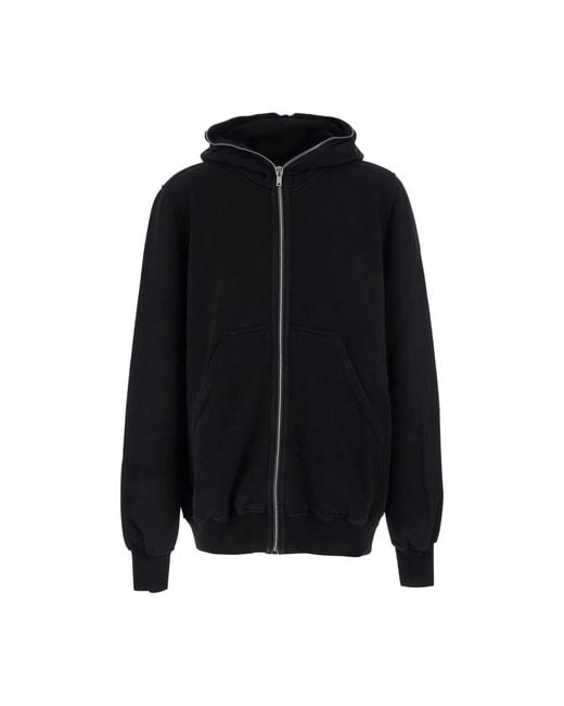 Rick Owens Hoodies & Sweatvesten ,Zwart ,Katoen Hoodie Met Kangoeroezak in het Black voor heren