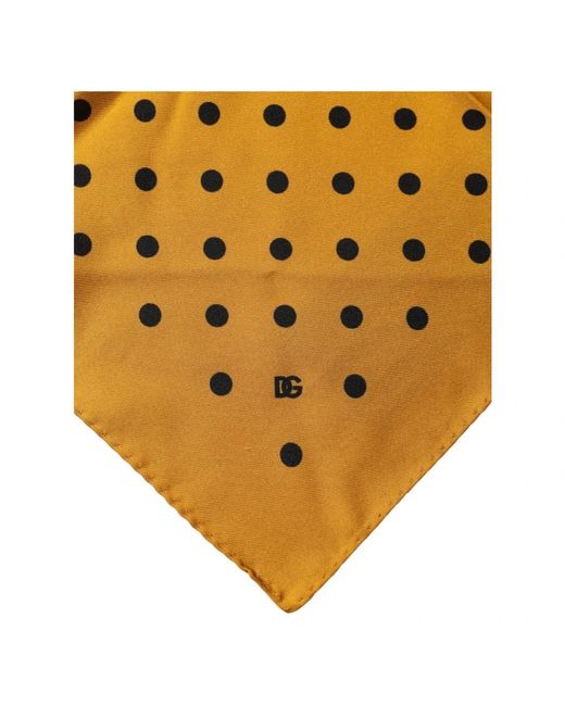 Dolce & Gabbana Einstecktuch in Yellow für Herren
