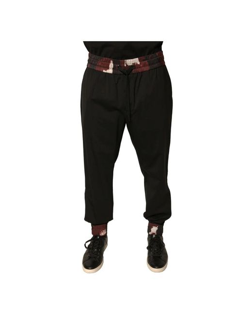 Sweatpants di Dolce & Gabbana in Black da Uomo