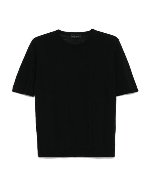 Roberto Collina Klassisches Schwarzes T-Shirt Girocollo Ss25 in Black für Herren