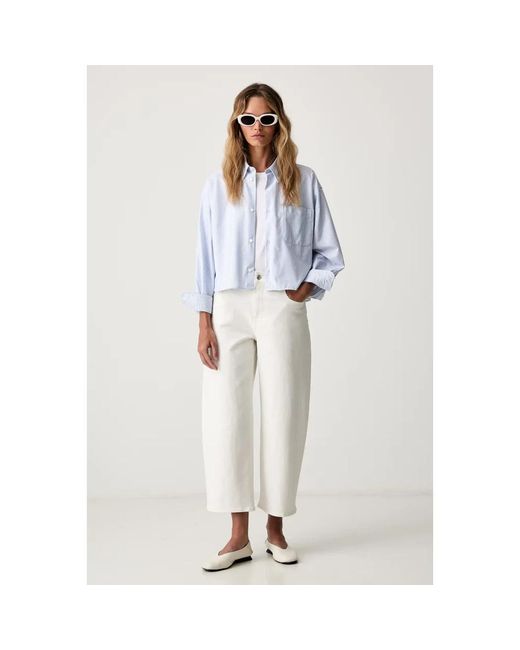 A.P.C. Blue Sophia Button Down Logo