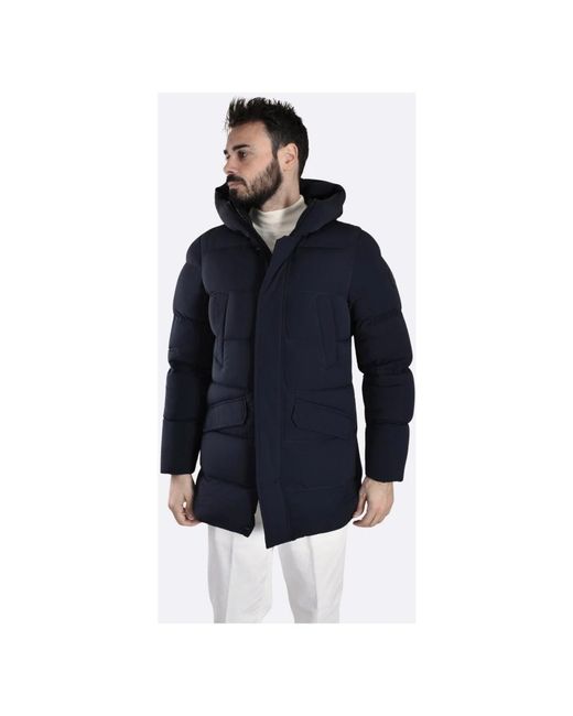 Heskimo Blue Down Coats for men