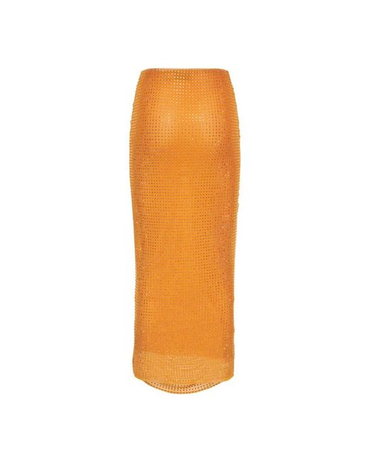 Self-Portrait Orange Maxi Skirts