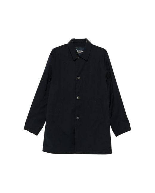 Herno Black Single-Breasted Coats for men