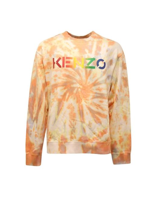 KENZO Orange Felpa Sweatshirt Mit Fleecefutter