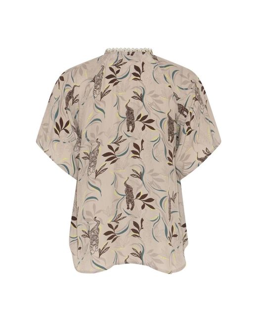 Bruuns Bazaar Barcellabbkarly Blouse in het Natural