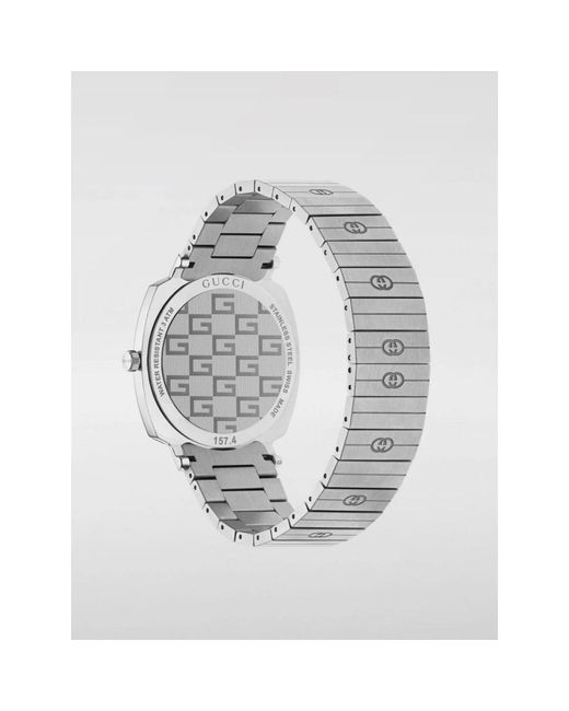 Gucci Accessoires ,Grijs ,Luxe Stalen Horloge in het Gray voor heren