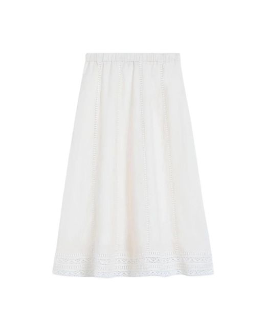 Weekend by Maxmara White Midi Skirts