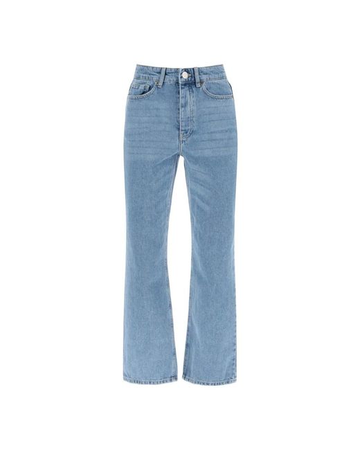 Jeans cortos de denim orgánico By Malene Birger de color Blue