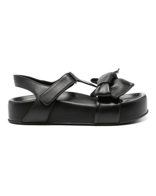 Agl Attilio Giusti Leombruni Black Flat Sandals