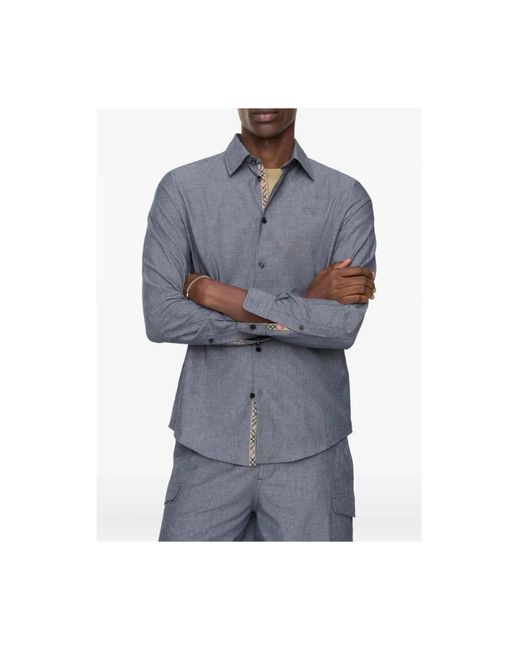 Burberry Chambray Overhemd in het Blue voor heren