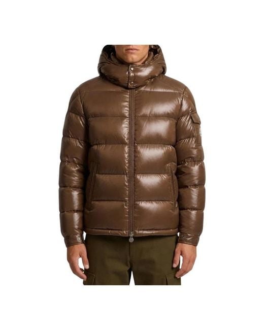 Moncler Brown Down Jackets for men