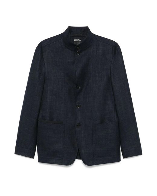 Zegna Blue Light Jackets for men