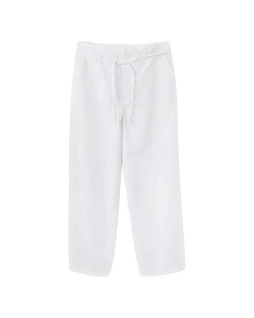 Jacquemus White Straight Trousers for men