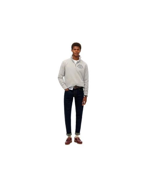 Superdry Athletic Essentials Zip-Through in het Gray voor heren