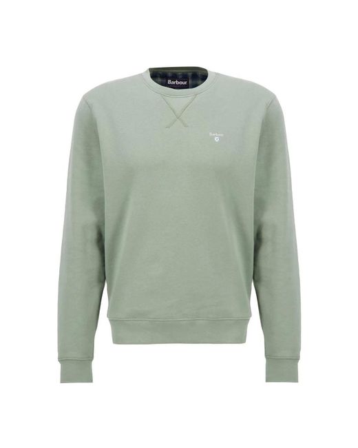 Barbour Hoodies & Sweatvesten ,Groen ,Katoen Ridsdale Crew-Neck Sweatshirt in het Green voor heren