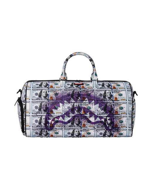 Sprayground Blue Banknoten Duffle Bag