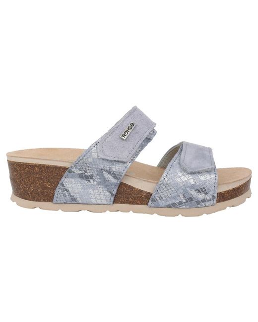 Rohde Schoenen ,Grijs ,Grijze Damessandaal Voor De Zomer in het Gray