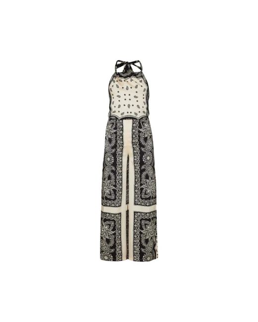 Liu Jo Kleedjes ,Veelkleurig ,Polyester Elegante Zwarte Jurk in het Metallic