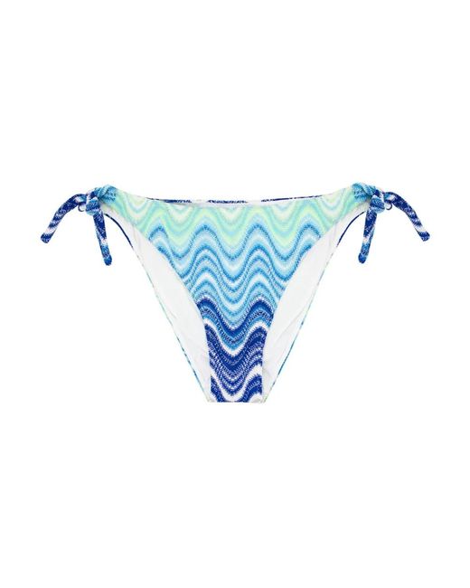 Bikini con laccetti laterali regolabili di Mc2 Saint Barth in Blue