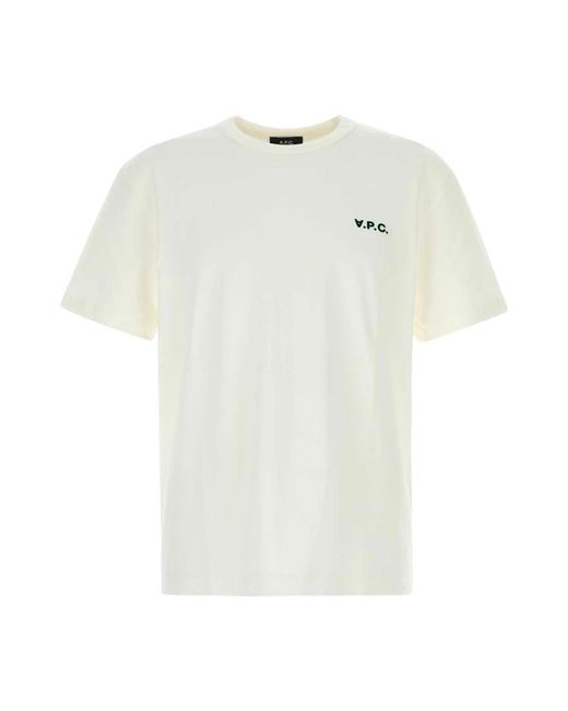A.P.C. Tops ,Wit ,Katoen Boxy T-Shirts Voor Petite Vrouwen in het White voor heren