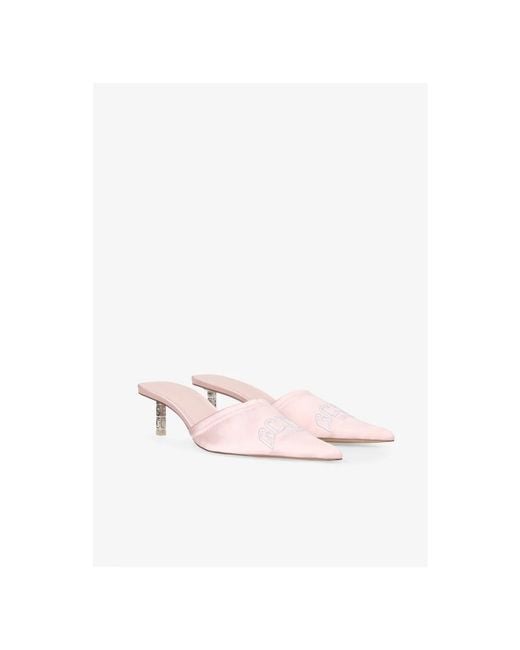 Gcds Pink Cube Heel Mule