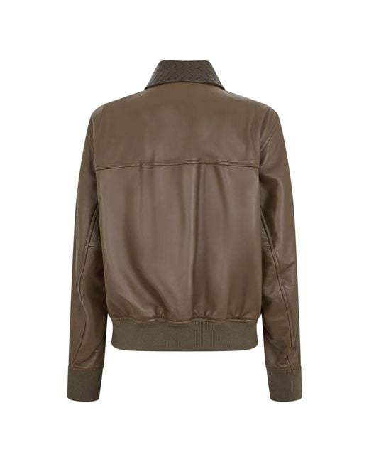 Bottega Veneta Green Leather Jackets