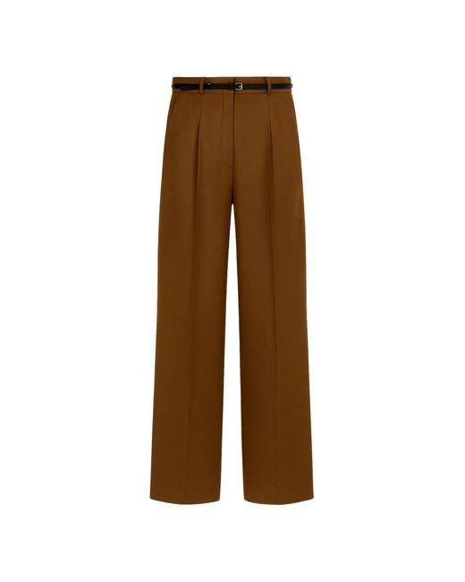 Sportmax Brown Wide Trousers