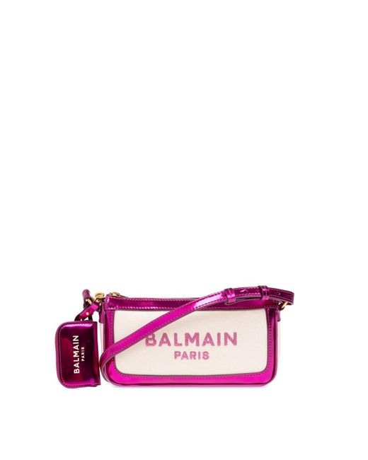 Balmain Pink Stilvolle lederhandtasche