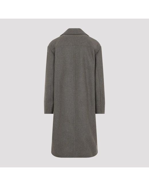 Dries Van Noten Gray Double-Breasted Coats for men