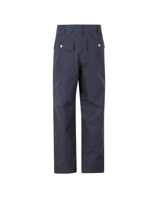 Edwin Blue Straight Trousers for men