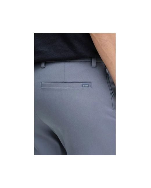 HUGO Blue Slim-Fit Trousers for men