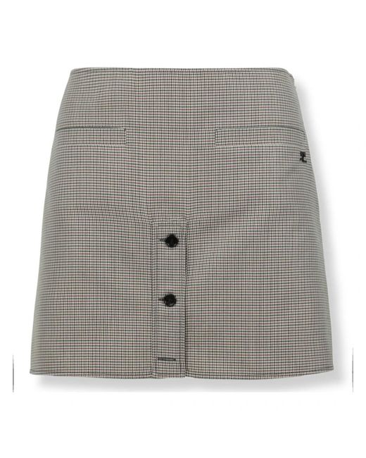 Courreges Gray Short Skirts