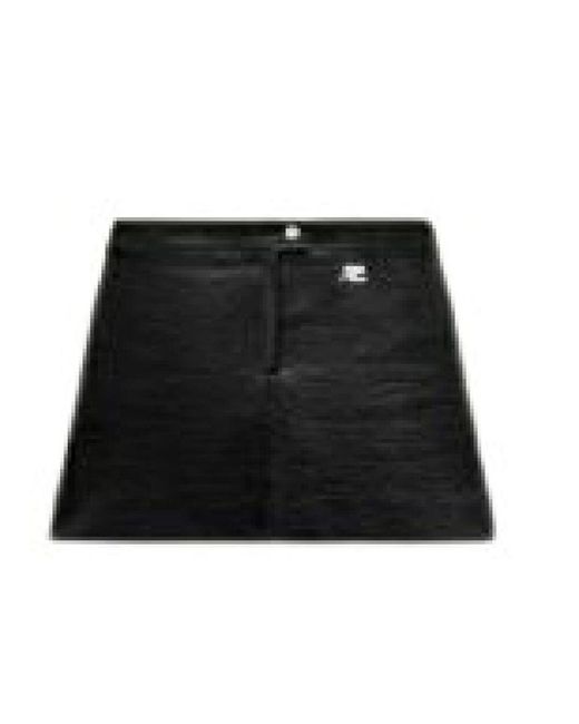 Courreges Black Schwarzer minirock