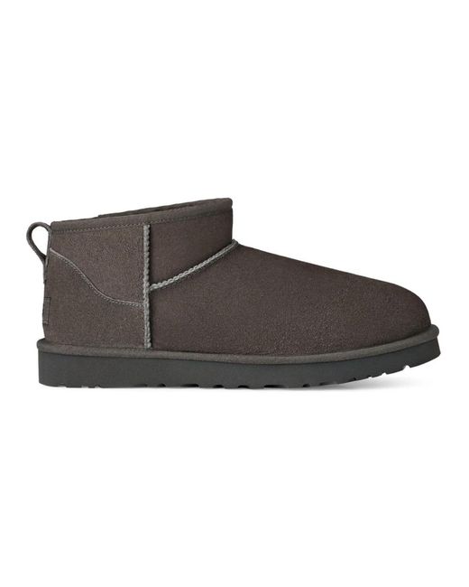 Ugg Schoenen ,Grijs ,Leer Classic Ultra Mini in het Brown voor heren