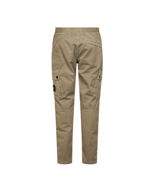 Stone Island Green Slim-Fit Trousers for men