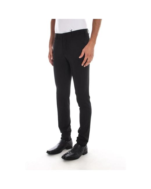 Daniele Alessandrini Black Slim-Fit Trousers for men