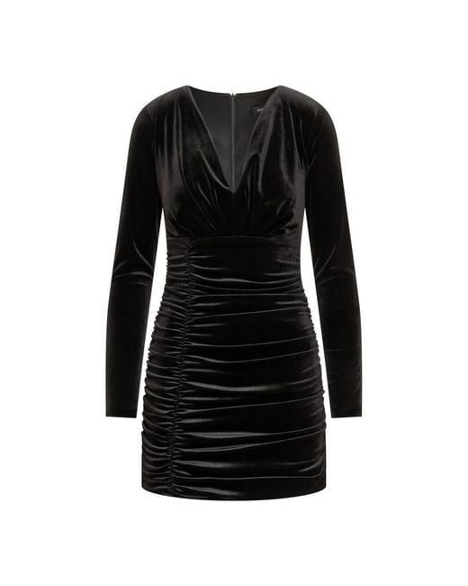 ACTUALEE Kleedjes ,Zwart ,Scoop Neck Jurk in het Black
