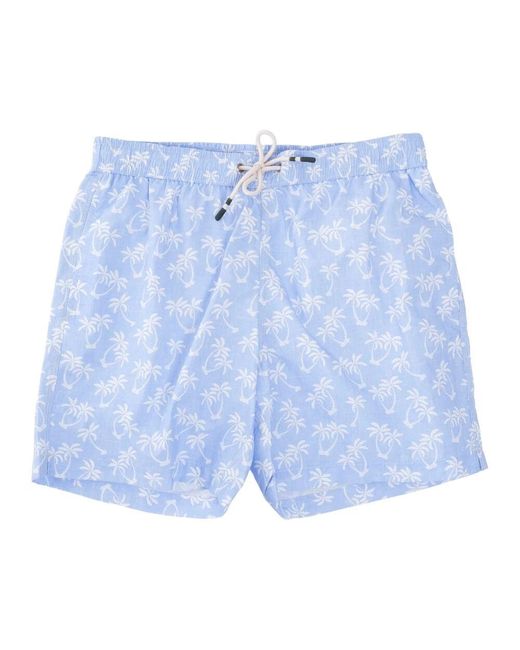 Hartford Palmen Badehose in Blue für Herren