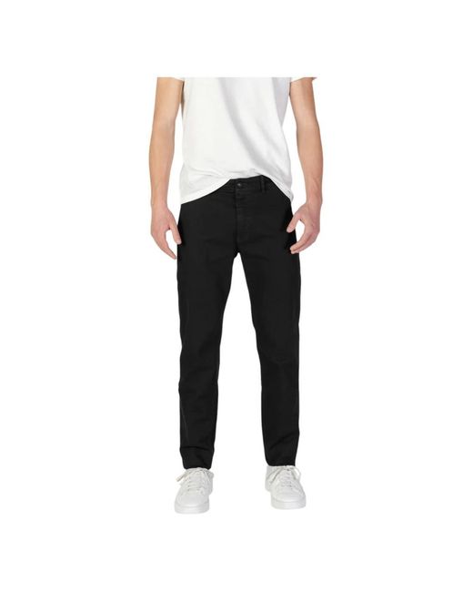HUGO Schwarze Baumwoll-Chino-Hose Für Herbst/Winter in Black für Herren