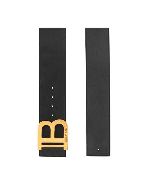 Balmain Black Gürtel b-belt aus leder