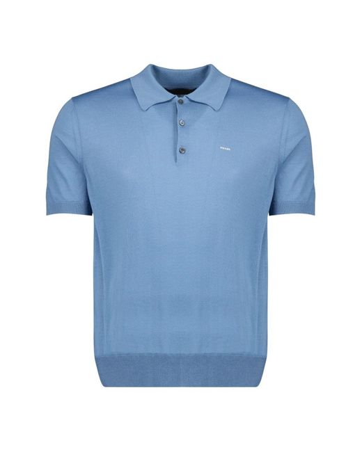Prada Wollen Polo in het Blue voor heren