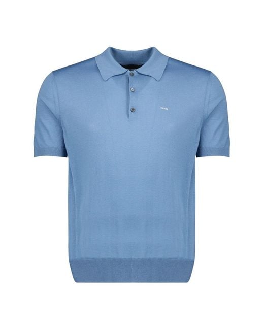 Prada Wollen Polo in het Blue voor heren