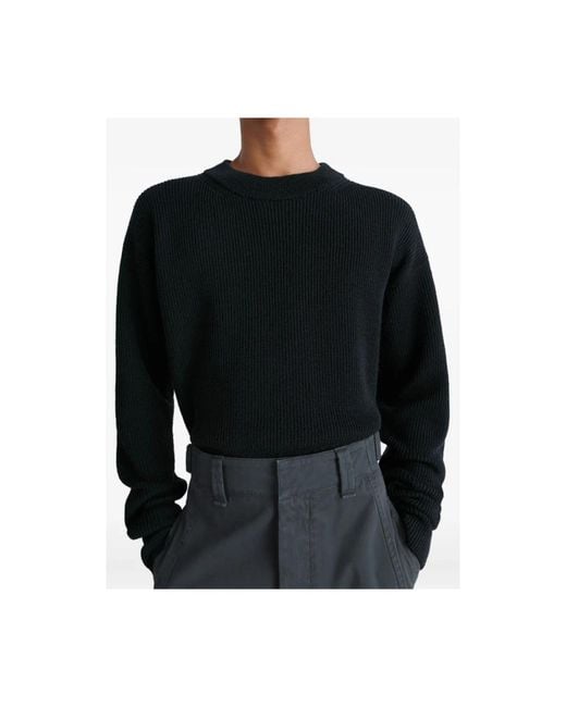 Lemaire Black Round-Neck Knitwear for men