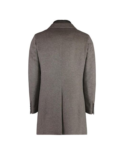 Moorer Woll-Kaschmir-Mantel Mit Abnehmbarem Futter in Brown für Herren