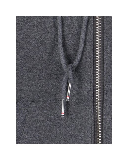Thom Browne Grauer zip-sweater felpa in Gray für Herren