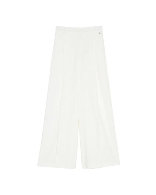 Twinset White Wide Trousers