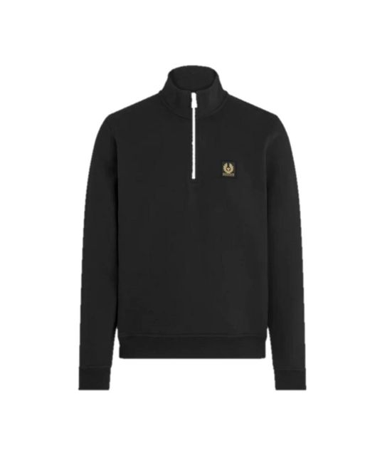 Belstaff Viertel zip sweatshirt schwarz in Black für Herren