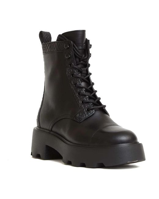 Tory Burch Black Lace-Up Boots